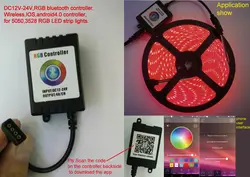 Новое поступление rgb-светодиод с Bluetooth контроллер время работы в режиме воспроизведения музыки Беспроводной IOS/Android Bluetooth 4,0 для DC12V RGB SMD 5050 3528