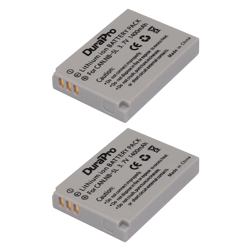 Durapro 2 шт. NB-5L NB 5L NB5L Батарея+ ЖК-дисплей USB Зарядное устройство для Canon S110 SX200 SX210 SX220 SX230 является HS IXUS 850 870 800 860 990 SD