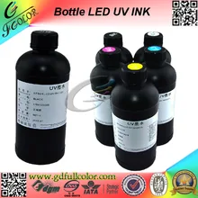 Любой цвет УФ светодиодный излечиваемые чернила для металла/фарфора/доски/акрила/Жесткий Корпус телефона с рисунком чернил