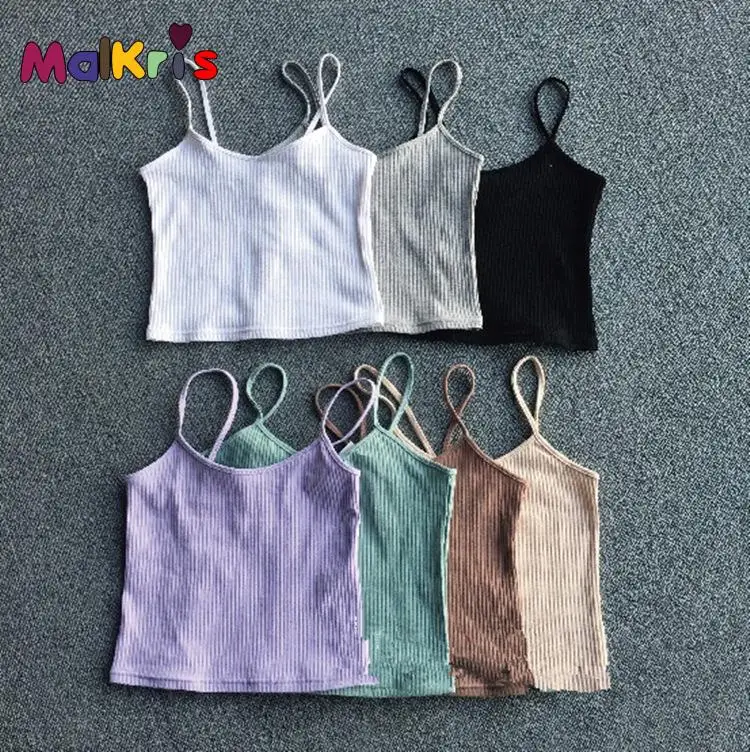 Malkris Underwear Camisoles For Women Thin Spaghetti Straps Joker Elastic Thread Condole Belt Vest Female Multicolor Color Malkris Underwear Camisoles For Women Thin Spaghetti Straps Joker Elastic Thread Condole Belt Vest Female Multicolor Color