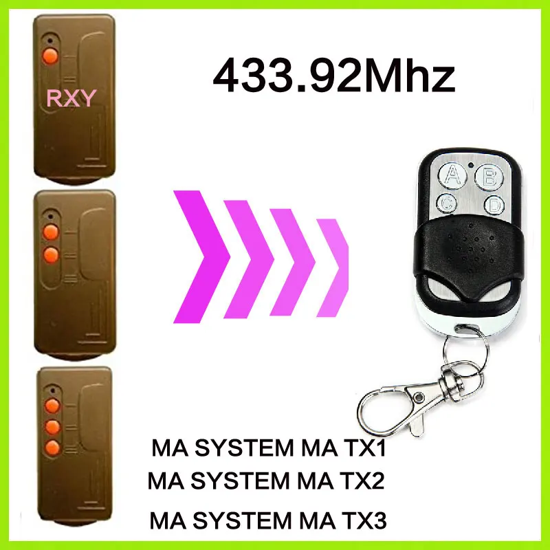MA система MA TX1 TX2 TX3 пульт дистанционного управления 433,92 МГц ворота гаражные двери MA система дистанционного управления 433 МГц