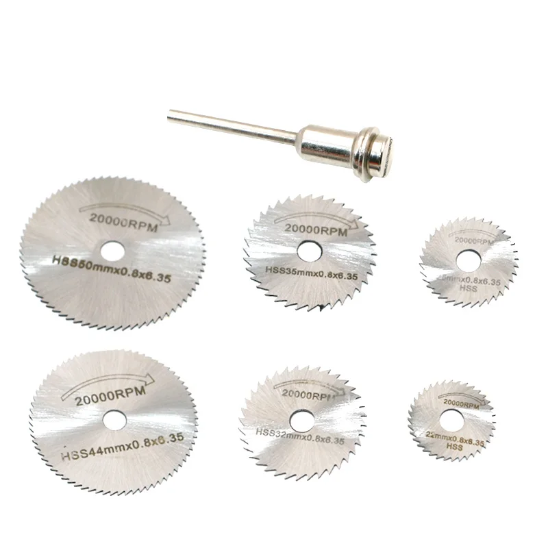 Nieuwe Draagbare Rotary Tool Circulaire Zaagbladen Doorslijpschijven Stempel Voor Dremel Cutoff QST7pcs