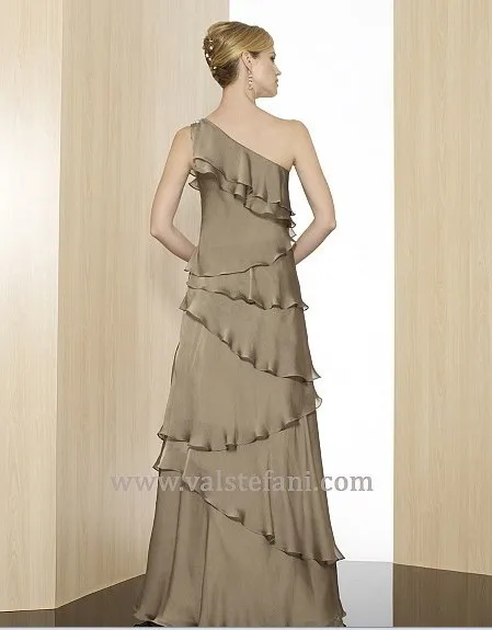Бесплатная доставка Новинка 2019 года для женщин vestido de festa formales пикантные Один shouler длинные на заказ Многоуровневое Элегантное Вечерние