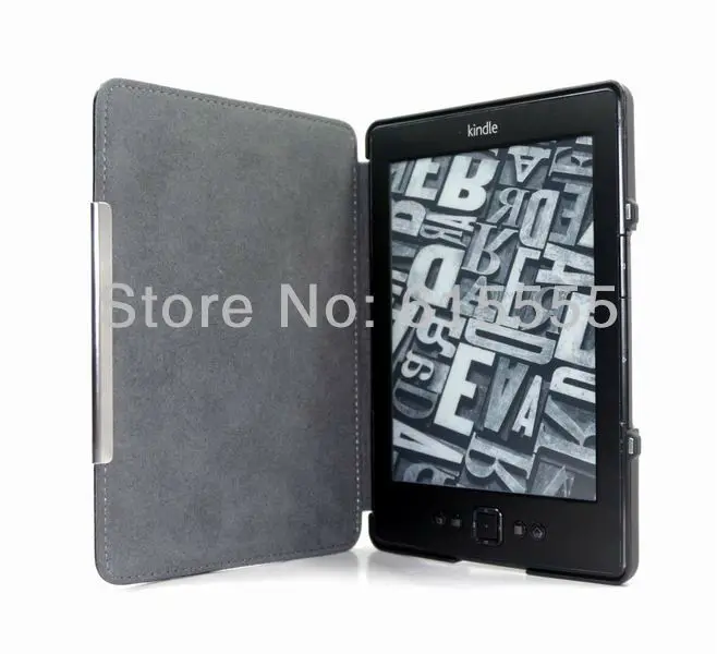 Gligle супер тонкий кожаный чехол на магнитной застёжке чехол для Amazon Kindle 4/5 E-reader shell 100 шт./лот DHL