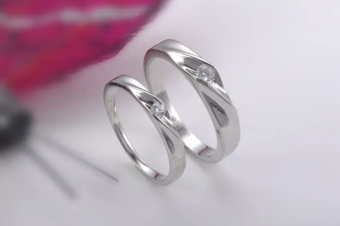 США наличии Uloveido продавец Пара Серебряный Цвет Пара Кольца для мужчин и женщин Циркон кольцо Для мужчин Свадебная вечеринка Jewelry Dropshiping J018