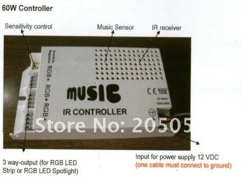 ИК музыкальный Контролер звуковой чувствительный светодиодный контроль 9 каналов для светодиодной ленты RGB Изменение цвета вход 60 Вт DC 12 В контрольный Лер