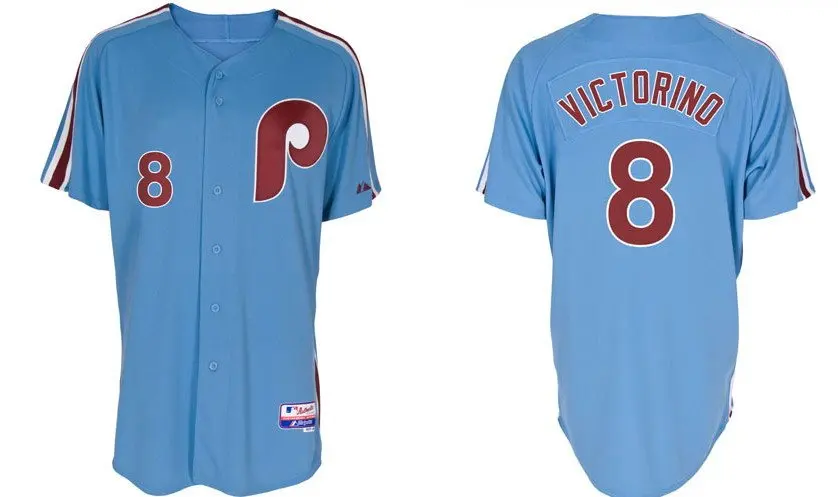 Shane Victorino Blue Baseball jersey 