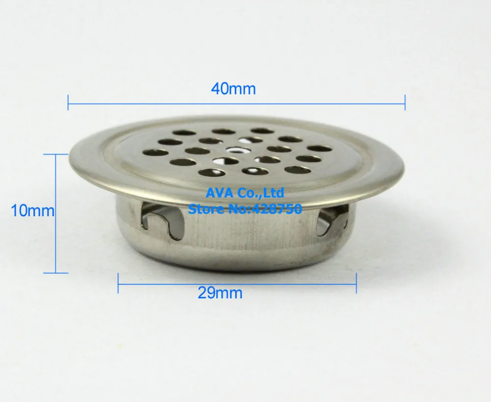 20 штук 29 мм шкаф вентиляционные решетки сетка отверстие/нержавеющая сталь/плоский