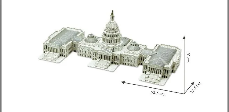 T0422 3D Пазлы Соединенные Штаты Капитолий-издание в твердой обложке DIY Строительные Бумажные модели для детей креативный подарок развивающие игрушки