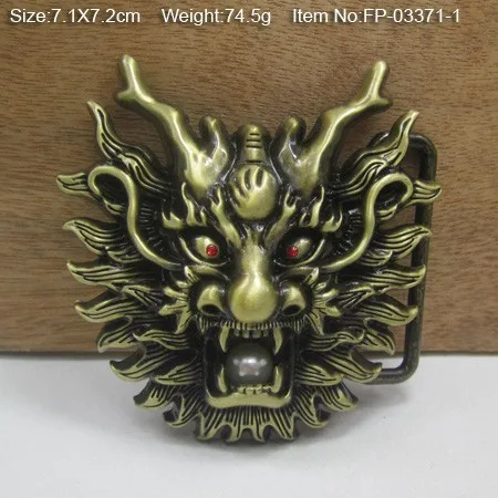 Пряжка для ремня Bullzine Dragon с античной латунной FP-03371-1, подходит для ремня шириной 4 см