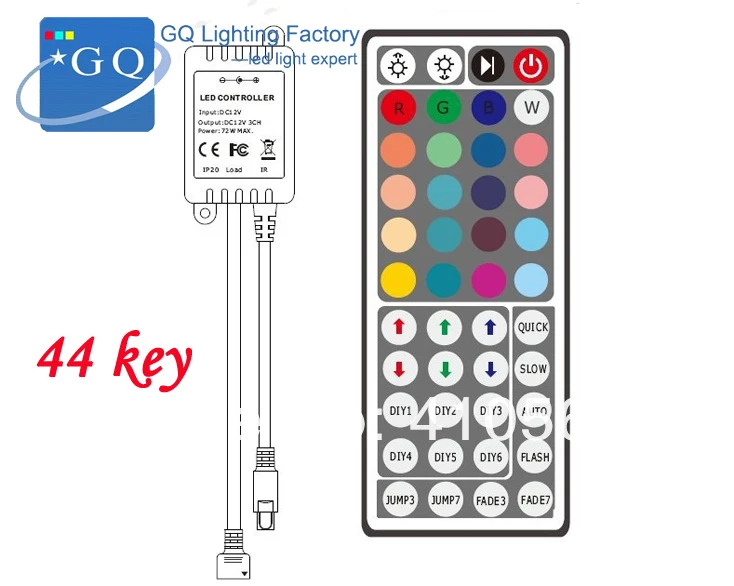 Гибкий, светодиодный rgb свет полосы 12 в 5050 SMD 300 светодиодный s/5 м 60 Светодиодный s/M водонепроницаемый + 44Key ИК пульт дистанционного управления
