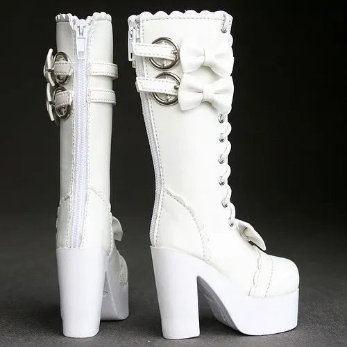 [Wamami] 49# белый 1/4 BJD MSD DZ Dollfie синтетические кожаные сапоги/Shoes-6.0cm