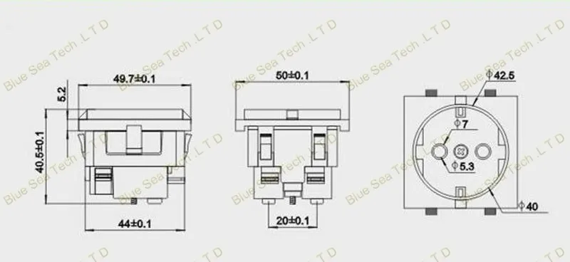 2 шт. 16A 125 В/250 В AC Розетка, ЕС DIN встроенный разъем ABS+ латунь ccc, ce сертификация