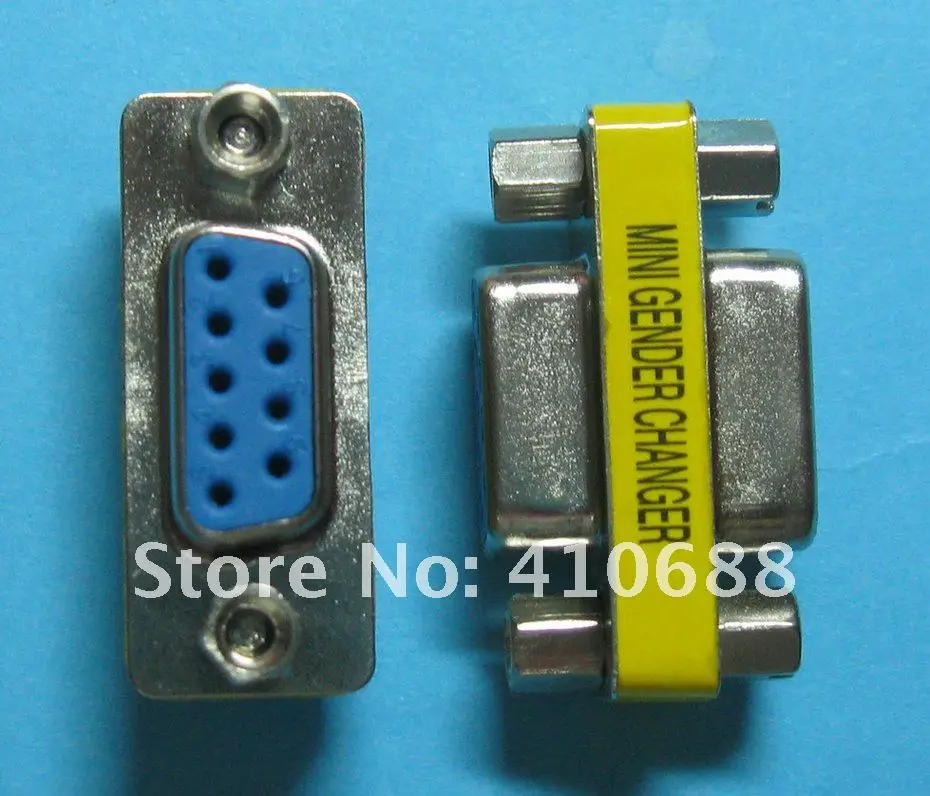 6 Pcs D-Sub 9 pin Female to Female Connector 3.1x1.7x1.2mm
