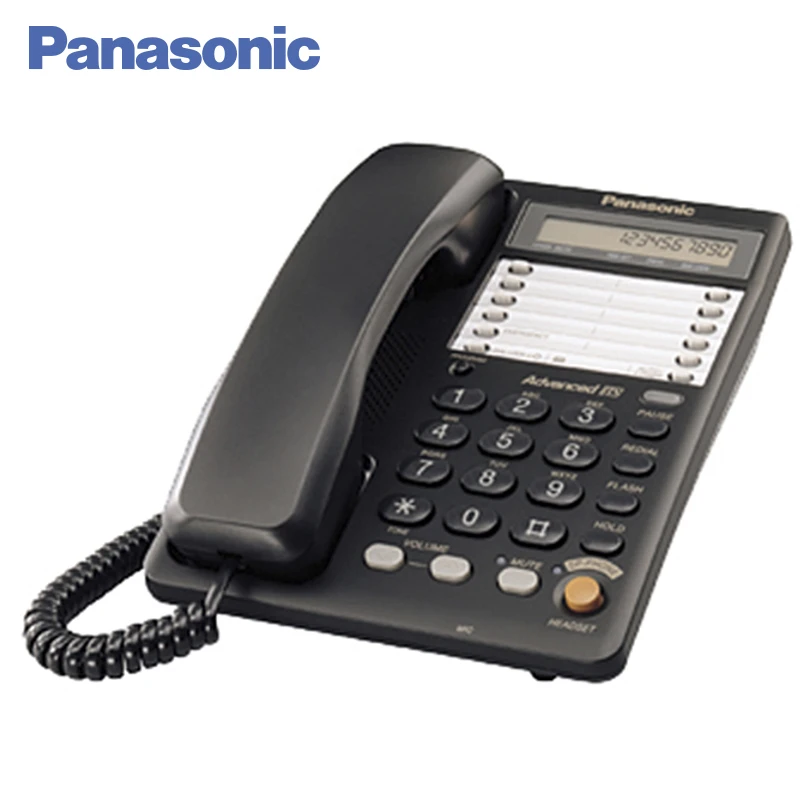 Проводной телефон Panasonic KX-TS2365RUB c ЖК-дисплеем и функцией громкой связи черный |