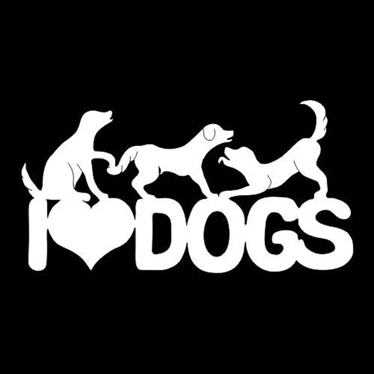 15,2*7,8 см I LOVE MY DOGS Высококачественная Автомобильная наклейка оконное стекло автомобиля декоративные наклейки аксессуары черный/серебристый C4-0209 - Название цвета: Серебристый