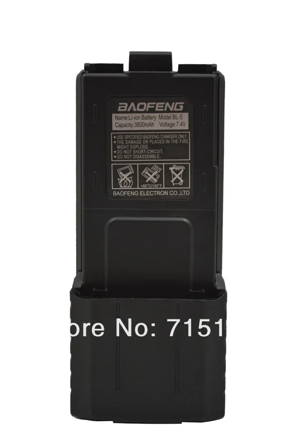 7,4 V 3800mAh Ультра Высокая емкость литий-ионная аккумуляторная батарея для Baofeng UV-5R двухдиапазонный радиоприемник