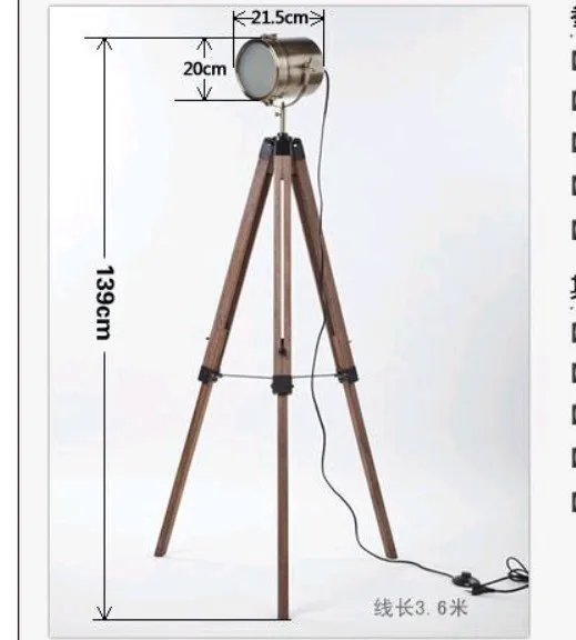 Лидер продаж европейский и в американском стиле из дерева треугольник/штатив торшер осветительные приборы для внутреннего использования