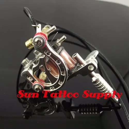 Luck 7 mini Black tattoo machine pendant,tattoo gun pendant