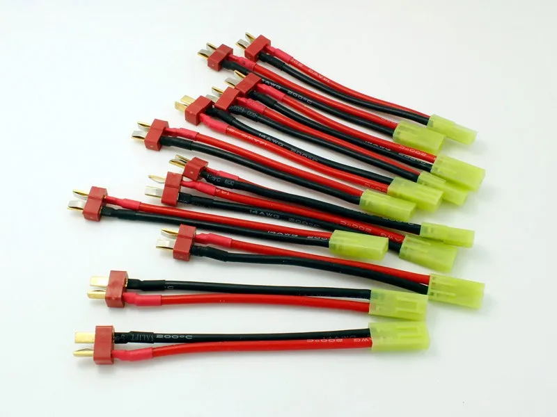 200 шт./лот MICRO Mini Tamiya гнездовой разъем к T разъем штекер 14AWG Кабельный разъем 100 мм силиконовый провод
