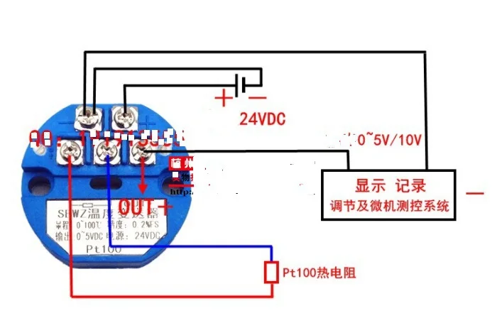 2 шт х PT100 Температура Передатчик датчик 0-5 V, 0-10 V выход-50-100 градусов, 0-100200300500 градусов