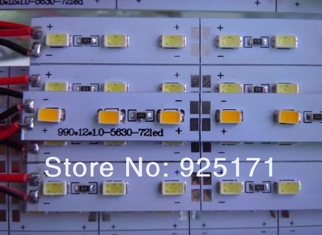 10 шт.* 1 м 5730 Бар 18 Вт 12 В 55 люмен/LED Жесткий Газа Бар свет 72leds+ UV алюминиевый сплав+ CPAM крышка