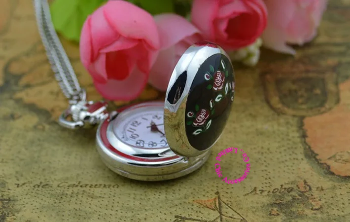 moda fob relógios prata rosa antiquebradiço hora