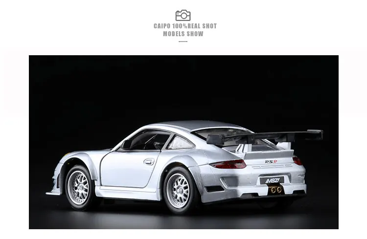 Точная имитация эксклюзивный коллекционный игрушки: Caipo автомобильный Стайлинг 911 GT3 RSR модель 1:32 модель суперкара из сплава звуков и света