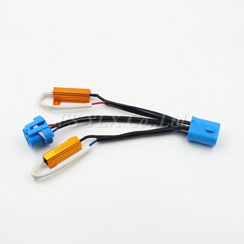 FSYLX 2 шт. 9007/9004 50 Вт 6ohm Canbus Декодер canceller led HID ксенон, противотуманная фара лампа с обманкой нагрузки проводка резистора жгут