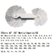 Gewinde Stecker Gage Edelstahl Metric Amerikanischen Schraube Pitch 60 und 55 Grad Gewinde Mess Gage Gauge