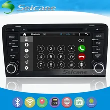 5.1.1 Seicane para 2003-2011 Audi A3 Android Autoradio Navegação Aftermarket Estéreo com CPU Quad-core Ligação Espelho OBD2 3G Wi-fi