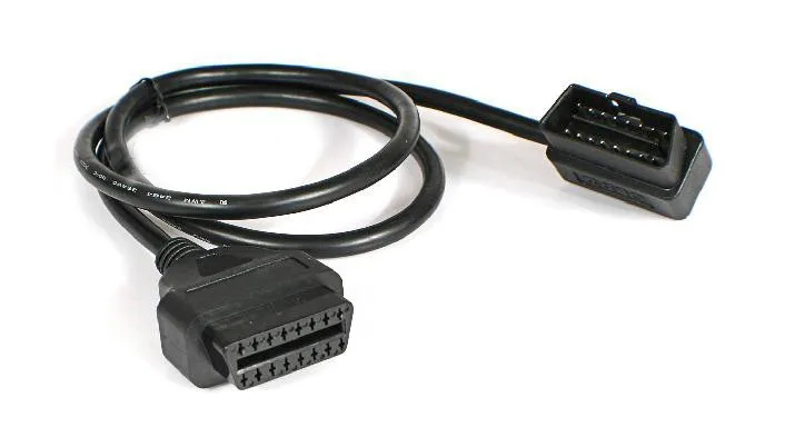 L локоть Угловые Угловой кабель OBD 2 16 иглы Булавки Elm327 Инструменты OBDII OBD2 удлинитель HK Глобальный Булавки g