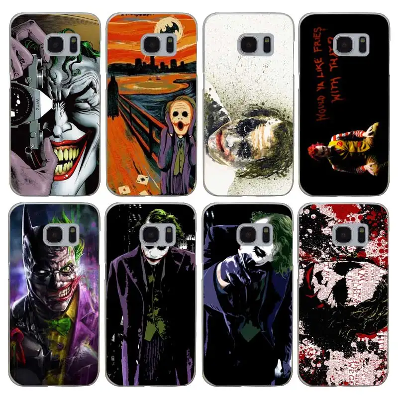 G55 Batman Джокер Темный Рыцарь Прозрачный Жесткий PC Case Cover For Samsung Galaxy S 3 4 5 6 7 Мини Края