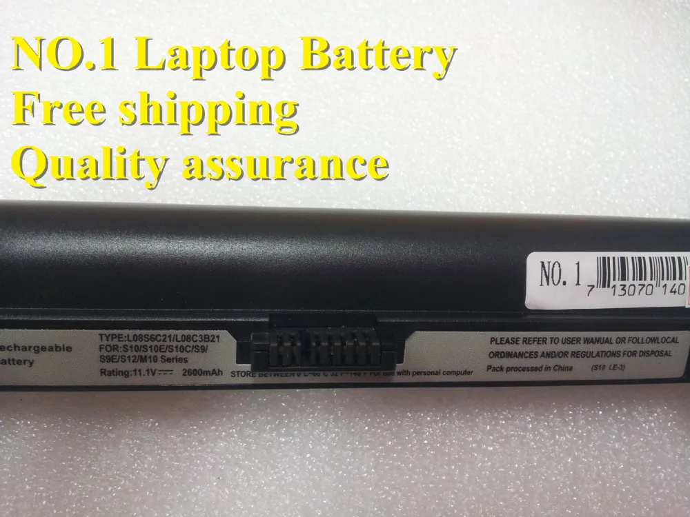 3 элементная батарея для IdeaPad S10 S10e 4068 4187 20015 57Y6346 АСМ 42T4590 FRU 42T4589 L08S3B21 L08S6C21 белого и черного цвета