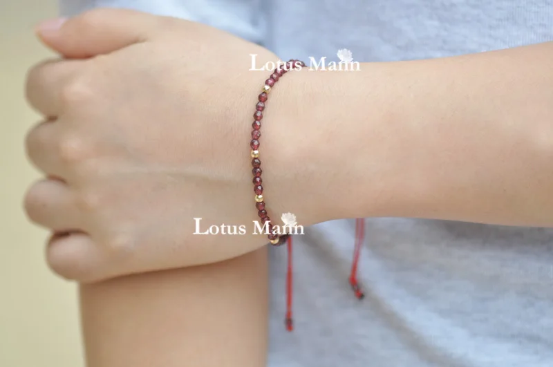 Lotus mann гранат микс одиночный браслет