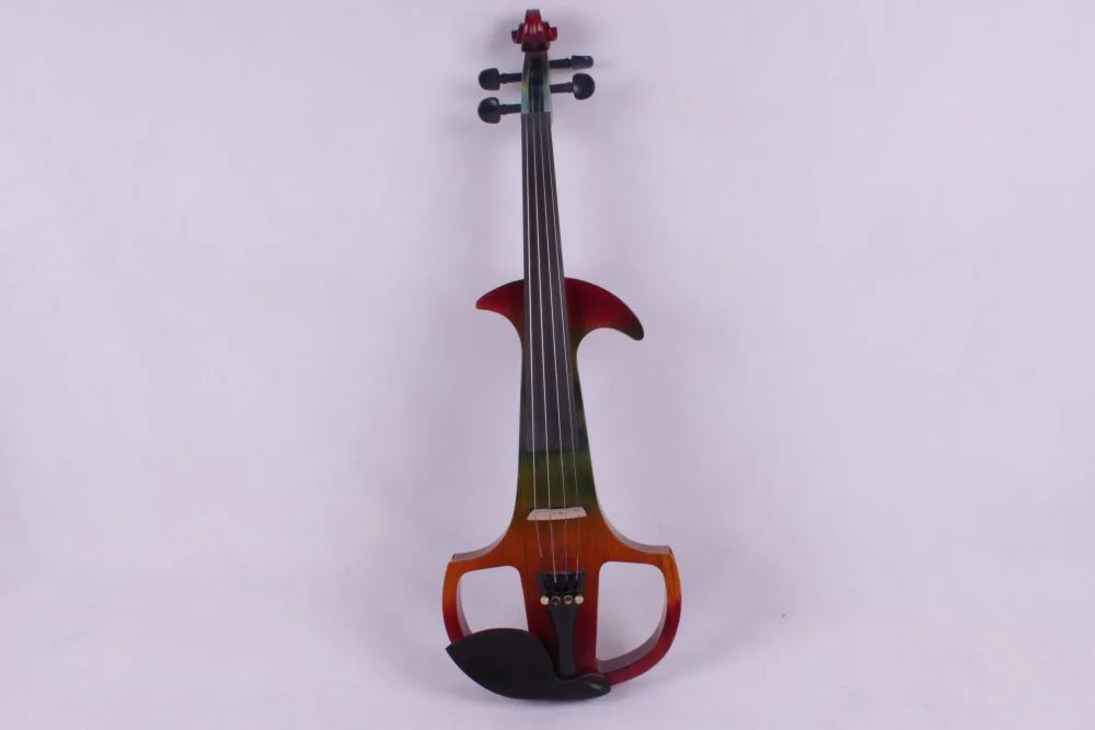 4/4 электрическая скрипка из цельного дерева 7-8# серебристого цвета 4 струны