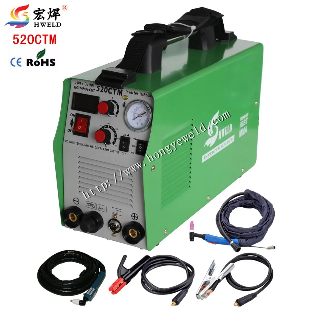 

HWELD 520CTM Inverter Welding Machine TIG MMA CUTTER 3 in 1 Portable Welding Machine