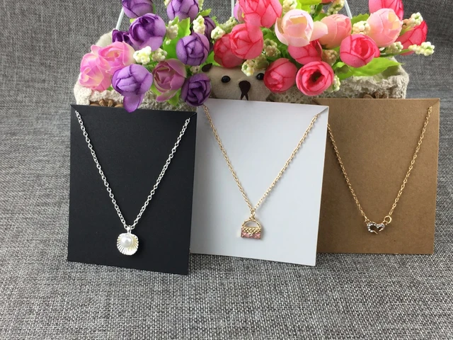 Cardboard Jewelry Display Cards  Jewelry Display Kraft Cards - 50pcs 5 7cm  Jewelry - Aliexpress