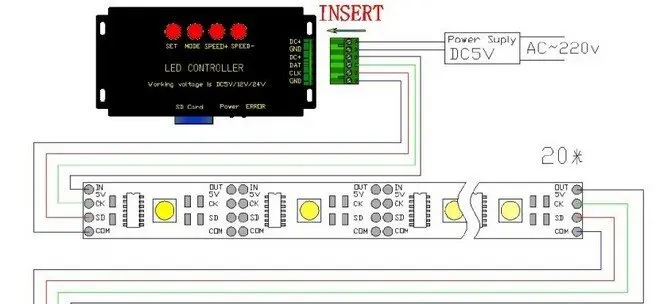 5 м DC5V WS2801IC (256 шкала) 32 шт. IC, 32 шт. 5050 SMD белый или черный PCB гибкий свет/светодиодные полосы WS2801