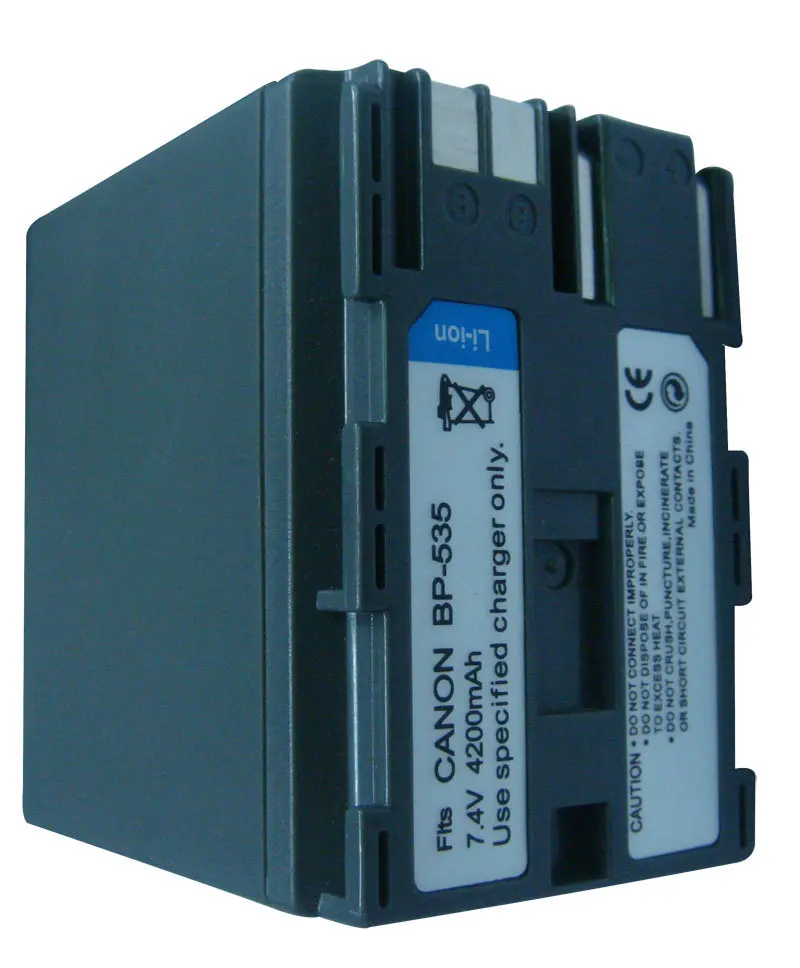 Литий-ионный Батарея для Canon bp-522, BP-535, BP535 и ZR10, zr25mc, ZR40, zr45mc, zr50mc, zr60, zr65mc, zr70mc, zr80, zr85 видеокамера