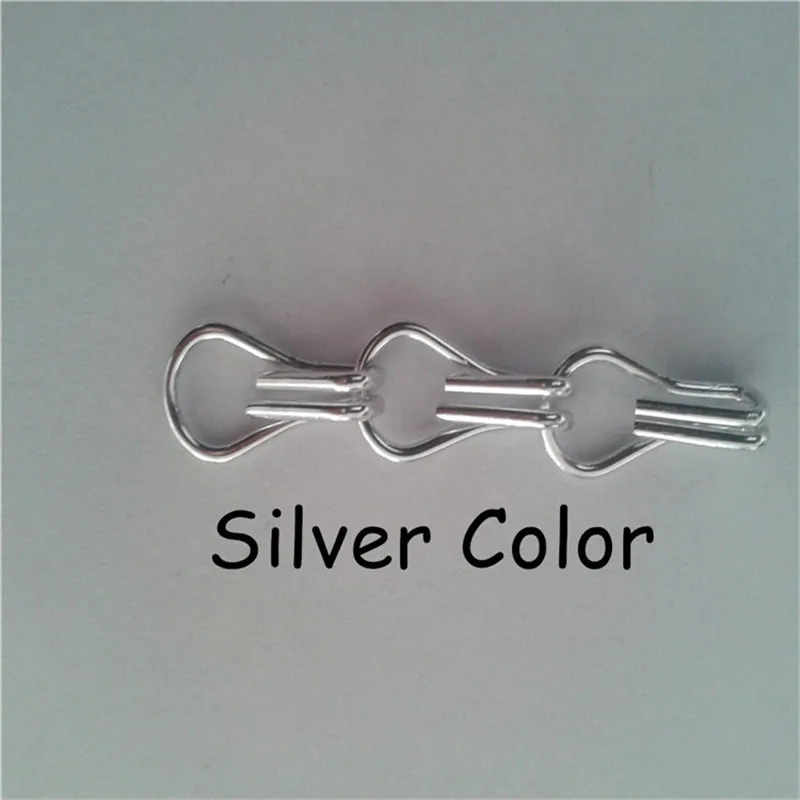 Глянцевые Алюминиевые крючки с цепочкой - Цвет: Silver