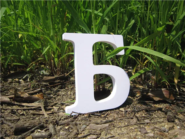 15cm Russian Letter Высота 15 см русские буквы Алфавит домашний декор настенные наклейки деревянные белые буквы Алфавит свадьба день рождения - Цвет: 15cm Russian Letter