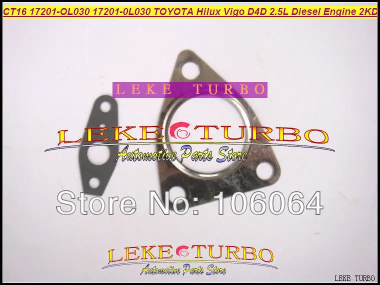 Турбо картридж CHRA Core CT16 17201-OL030 17201-0L030 17201 OL030 турбонагнетатель для тoyota Hilux Vigo 2KD 2KD-FTV 2.5L