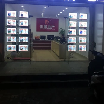 

Real Estate LED Window Display Signs One Sided Acrylic Back-lit Poster Frames A3 Lightboxes 20PCS/Lot