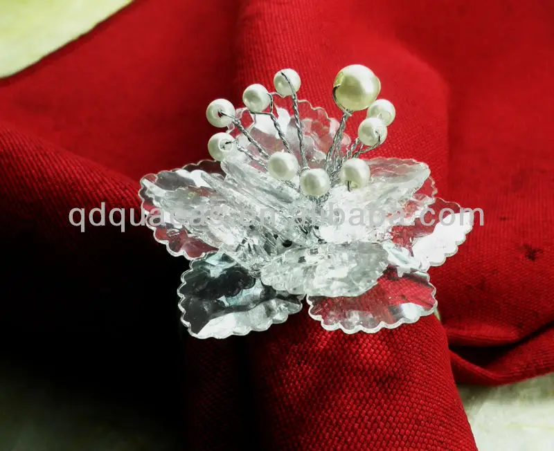 Продано на Aliexpress бисером кольцо для свадебных салфеток