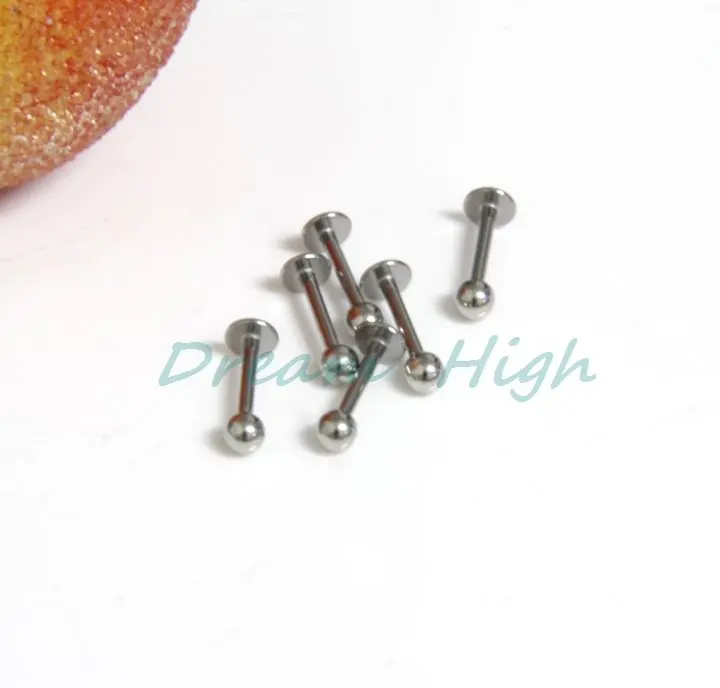 Оптовая продажа 316L нержавеющая сталь labret кольца, пирсинг губ Украшения для тела 100 шт./лот Бесплатная доставка Промо-код