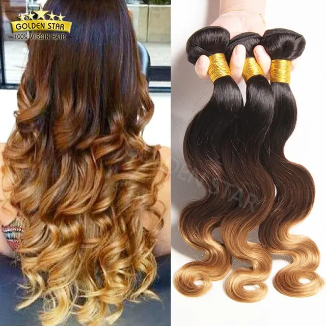 Xuchang Golden Star Hair Products Ombre Hair Extensions 8a