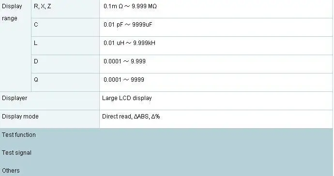 TH2821 проверка счетчика LCR частота 100 Гц, 120 Гц, 1 кГц