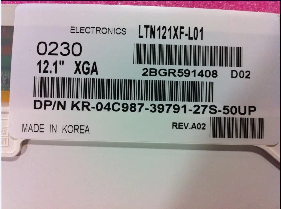 12." Ноутбук ЖК-дисплей экран LTN121XF-L01, 1024x768