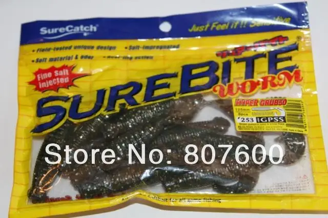 BassLegend-8 шт SureCatch мягкая пластиковая приманка запах червь Hyper Grub Бас Приманка 125 мм/9,1 г